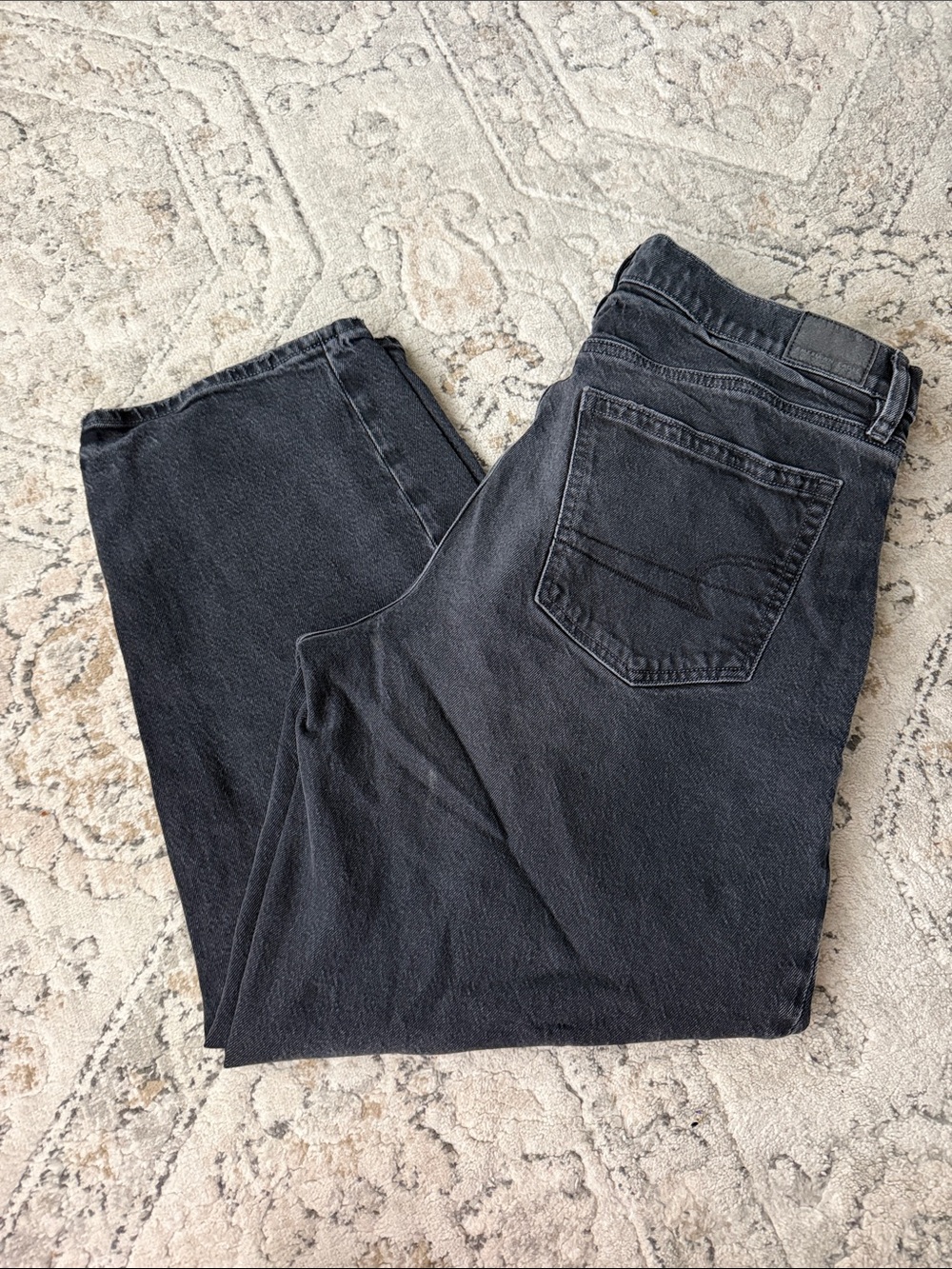 American Eagle Outfitters Black Barrel Jeans